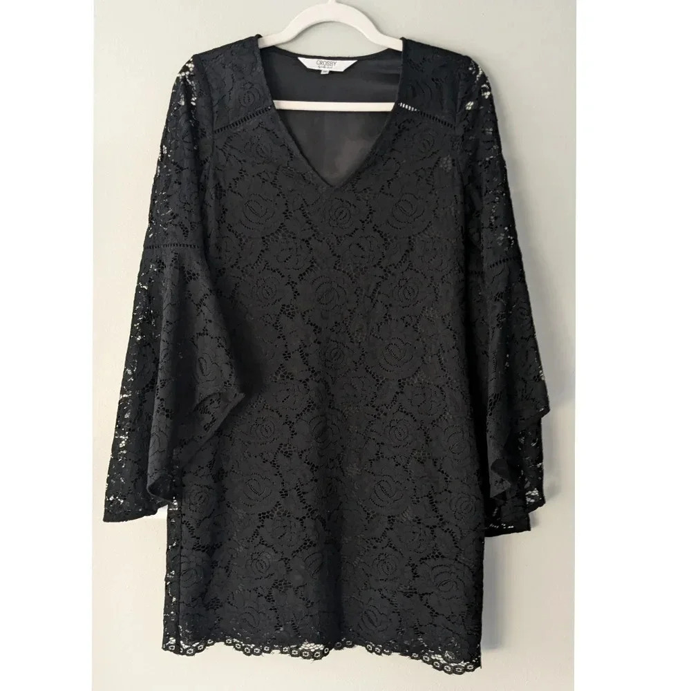 Crosby by Mollie Burch Bell Sleeve Lace Dress